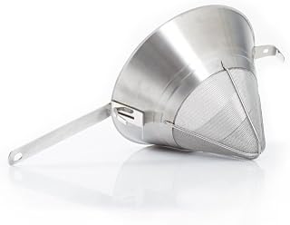 LINDEN SWEDEN Chinois Reinforced Extra Fine Mesh Strainer - 18/10 Stainless Steel – Commercial Grade, Dishwasher Safe, Made in Sweden, 8.25”
