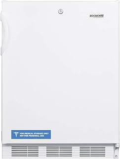 Summit Appliance FF7LWBIADA Accucold 24" Wide Built-In All-Refrigerator, 5.5 cu.ft Capacity, ADA Compliant, Factory Installed Lock, Automatic Defrost, Adjustable Shelves, Adjustable Thermostat