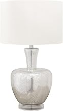 Monarch Specialties I 9897 Lighting, 26" H, Table Lamp, Silver Glass, Ivory/Cream Shade, Contemporary, Modern