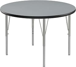 Correll Activity Tables with Gray Granite and Black Finish A36-RND-15-14-09