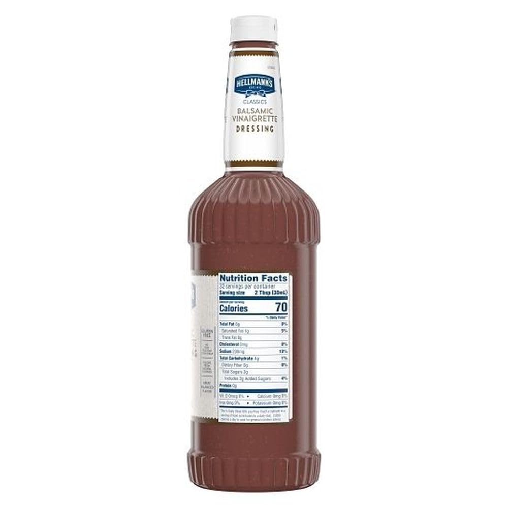 Hellmanns Balsamic Vinaigrette Dressing by HELLMANN'S – 32 ounces, Pack of 6