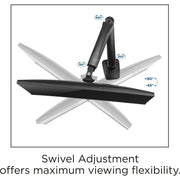 LLR99800, Single-Monitor Arm, 1 Each, Black by Lorell – Metal, Black