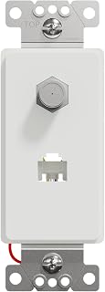 by Schneider Electric Square D X Series Combination RJ 11 Telephone Jack CATV F Coupler Decorator Strap, Standard, Matte White