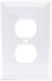 Hubbell NP8W Wiring Devices Wall Plate, 1 Gang, 1 Duplex, White
