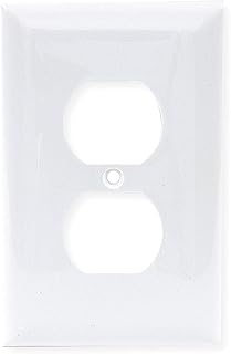 Hubbell NP8W Wiring Devices Wall Plate, 1 Gang, 1 Duplex, White
