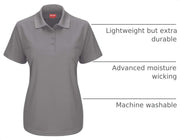 Red Kap Small / Grey / Short Sleeve Performance Knit® Pocketless Core Polo Polos