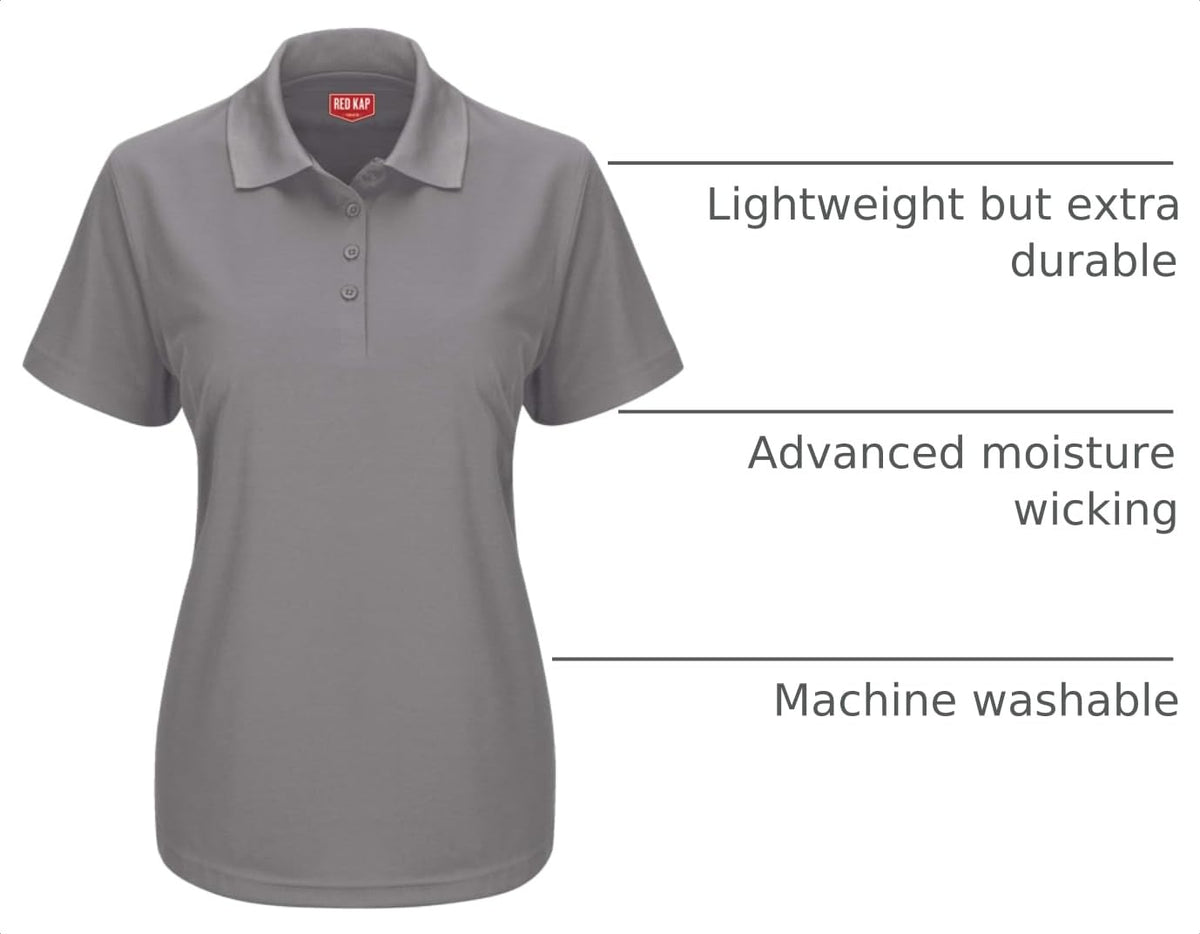 Red Kap X-Large / Grey / Short Sleeve Performance Knit® Pocketless Core Polo Polos
