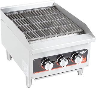Vollrath 407292 Cayenne 18-Inch Countertop Charbroiler, Stainless Steel - 60,000 BTU