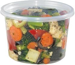 Placon Home Fresh Polypropylene Round Food Container Clear, 16 oz. | 500/Case