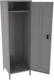 Tennsco Wardrobe Lockr, Med Gry, 24inWx24inDx78inH