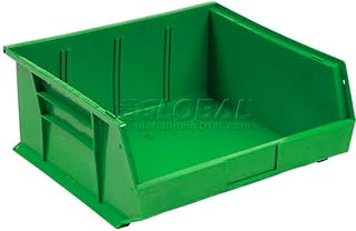 QUANTUM STORAGE SYSTEMS 4270812 Plastic Hang & Stack Bin, Green - 10.87 x 16.5 x 5 in.
