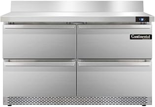 SW48-BS-FB-D Two Section Work Top Refrigerator 48" W, With Back Splash, Four Drawers & Front Breathing