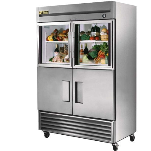 True T-Series 2-Solid / 2-Glass Half Door Reach-In Refrigerator by True Mfg. – 2.0 gallons, Model T492G2