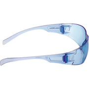 Frameless Safety Glasses by Global Industrial – 6.5"L x 5.3"W x 1.65"H, Blue Lens, Pack of 12, Model VSS-9350BLHC