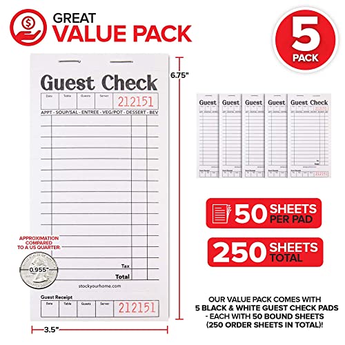 Stock Your Home 5 Pack / Green / 5 Guest Checks