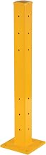 Vestil GR-F3R-DI-TP42-YL Steel Rigid Tube Post Drop in 42 in. for 3 Ribbed Drop in Style Guard Rails Yellow