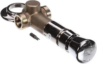 T&S Brass B-1029 Concealed Straight Valve, Slow Self Closing, Vandal Resistant, Blank Index, Chrome
