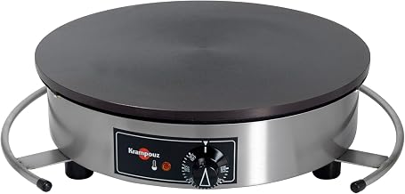 Krampouz Commercial Electric Crepe Maker, 15.75" Cast Iron – KRS CEBIR4110 | 15.75" (40cm) cast iron griddle, thermostatic control, heating indicator light, 122-572°F range