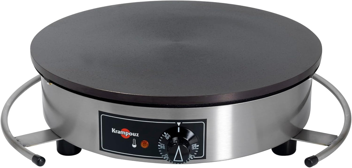 Krampouz Commercial Electric Crepe Maker by Eurodib – Stainless Steel, stainless_steel, Model CEBIR4110