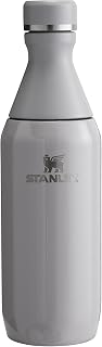 STANLEY 1913 All Day Slim Water Bottle 0.35L - Ash | Cold For 3 Hours - Iced For 9 Hours - Leakproof - BPA-Free - Dishwasher Safe