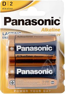 Panasonic LR20A D Size Alkaline Power Batteries (Pack of 2)