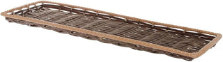 HUBERT Two -Tone Beige Storage Basket- 9"L x 26"W x 1"H