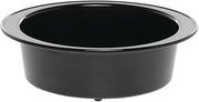 HUBERT Deli Crock Oval Black Plastic Baker - 12 3/8"L x 9 1/2"W x 4"H