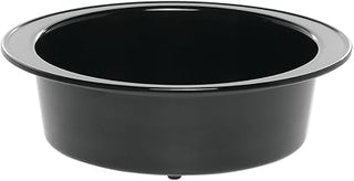 HUBERT Deli Crock Oval Black Plastic Baker - 12 3/8"L x 9 1/2"W x 4"H