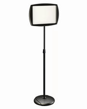 MasterVision Floor Stand Sign Holder by Bi-Office – Small 2' - 4', Alloy Steel, Brown, Model SIG07060101