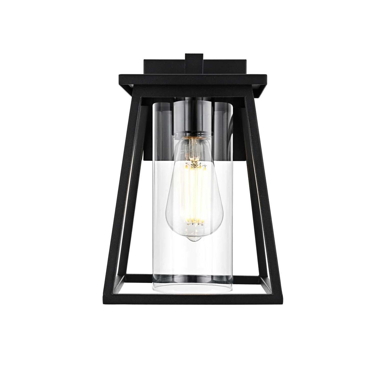 Lambert One Light Outdoor Wall Sconce Black by Lighting Design – Iron, Black, Model OD346W11BK