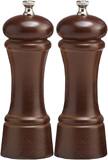 Chef Specialties 6 Inch Elegance Walnut Pepper Mill and Salt Mill Set