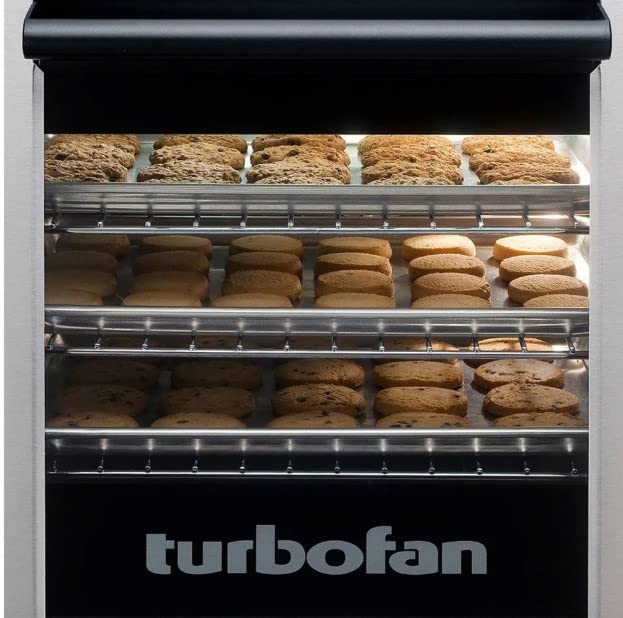 Turbofan E28 Series Full Size Countertop Electric Convection Oven by Moffat – 14"D x 18.5"W x 27"H, Stainless Steel, Silver, Model E28M4-208V