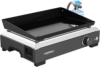 Campingaz Othello 1 CV Gas Plancha Griddle | 2.8 kW Hot Plate | Portable Table BBQ Grill | Enamelled Steel Surface | Burner with BlueFlame Technology for Mediterranean Grilling | Easy Cleaning