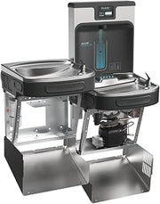 Elkay LZSTL8WSMP-W1 Enhanced Filtered Connected Bottle Filler & Bi-Level ADA Cooler Refrigerated Midnight Black Lead Reducing Drop Down Wrapper