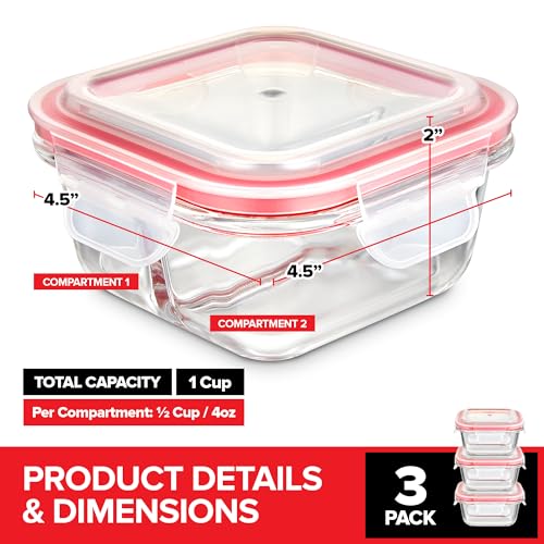 Stock Your Home 8oz / 3 Pack / 237.0 milliliters Container Sets