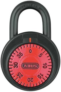 ABUS Combination Padlock, Front, Black/Silver 78/50 Red - 1 Each