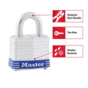 Master Lock Silver / 1 / 1 Pack Keyed Padlocks