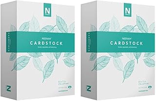 Neenah Cardstock, Mediumweight, 365 Sheets, 90 lb/163 gsm, 94 Brightness, 8.5" x 11" - MORE SHEETS! (91634), 1 Ream (Pack of 2)