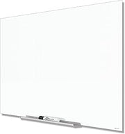 Quartet Dry Erase Board, 74" x 42" Glass Magnetic Whiteboard, Wide Format, Horizontal White Board, InvisaMount, White (G7442IMW)