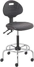 Global Industrial 4 Way Adjustable Stool with Chrome Base, Polyurethane