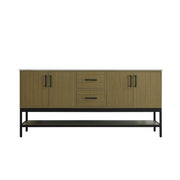 Elegant Kitchen and Bath 72" Double Bathroom Vanity in Chestnut Brown by Elegant Lighting – 72" W x 22" H x 24" D, Wood, Chestnut Brown, Model VF60772DMCB