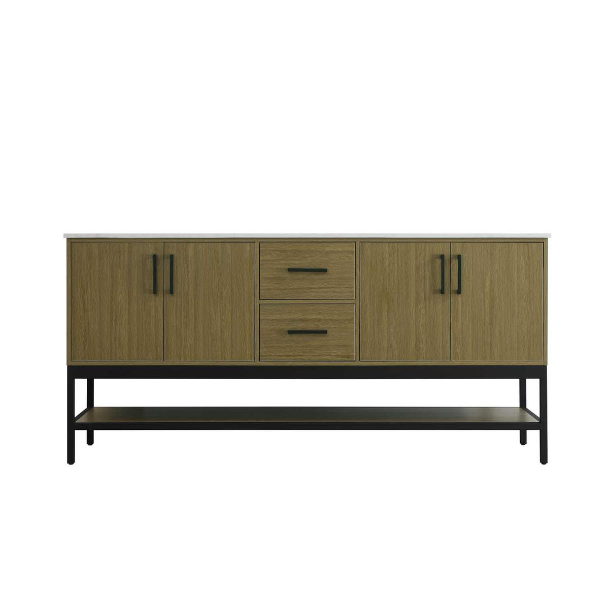 Elegant Kitchen and Bath 72" Double Bathroom Vanity in Chestnut Brown by Elegant Lighting – 72" W x 22" H x 24" D, Wood, Chestnut Brown, Model VF60772DMCB