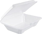 Dart Insulated Foam Hinged Lid Containers Storage Ware, 2.9"x6.4"x9.3"