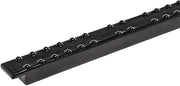 HUBERT Black Melamine Short Adaptor Bar - 3/5"W x 12 2/5"L