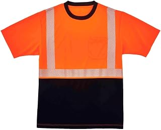 Ergodyne B3178199 GloWear 8280BK Hi-Vis Performance Short Sleeve T-Shirt - Class 2 - Long-Extra Large - Orange