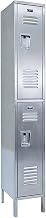 Stainless Steel Locker - 2-Tier Locker - 12X18x36" Openings - 1 Locker Wide - Set-Up - Gray