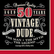Creative Converting Vintage Dude 50 Luncheon Size Napkins (192-Count)