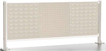 Global Industrial Risers with Louver/Pegboard Panel for 60" Workbench, Tan