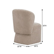 Solid Wood Upholstered Dining Chair with Castors by Starlight Canyon Home – Solid Hardwood,Plywood, Brown