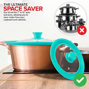 Modern Innovations Turquoise / 7 to 12-Inch / Modern, Sleek, Transparent Lids